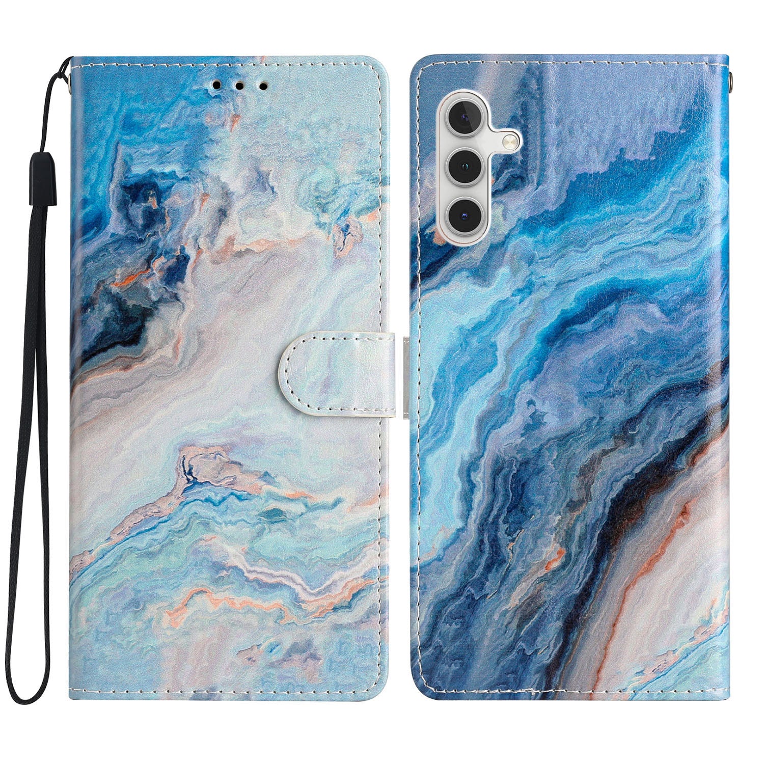 For Samsung Galaxy A25 5G PU Leather Pattern Printing Phone Case Stand Flip Wallet Cover with Strap For Samsung Galaxy A25 5G PU Leather Pattern Printing Phone Case Stand Flip Wallet Cover with Strap